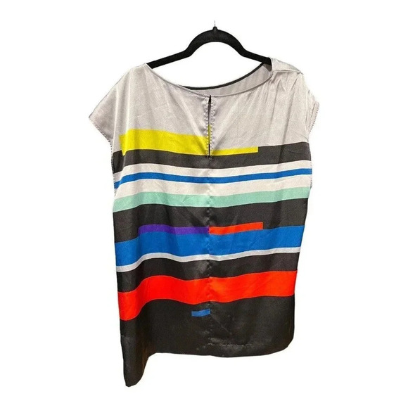 Vince Camuto Women's Size 2XL Multicolor Geometric Blouse Top - Picture 4 of 7